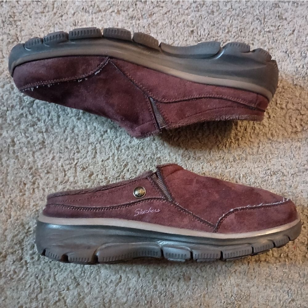 Sketchers Easy Going Latte Clogs Relaxed Fit Air-Cooled Memory Foam Sz 8 PRE-OWN